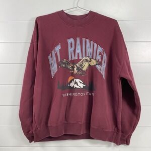 Abercrombie & Fitch Sweatshirt Mens Medium Mt Rainier Washington State Fleece